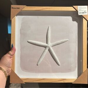 Boucair Starfish Wall Art in Wood Frame